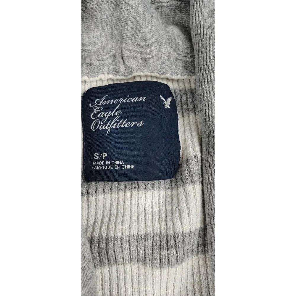 American Eagle Outfitters Stripe‎ Sweater S Button Shawl Collar Cardigan Bella